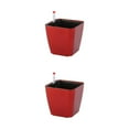 thumbnail image 3 of Macetas de flores duraderas Naiovety autorriego vino rojo 14*13*10.5 2Conjunto, 3 of 6