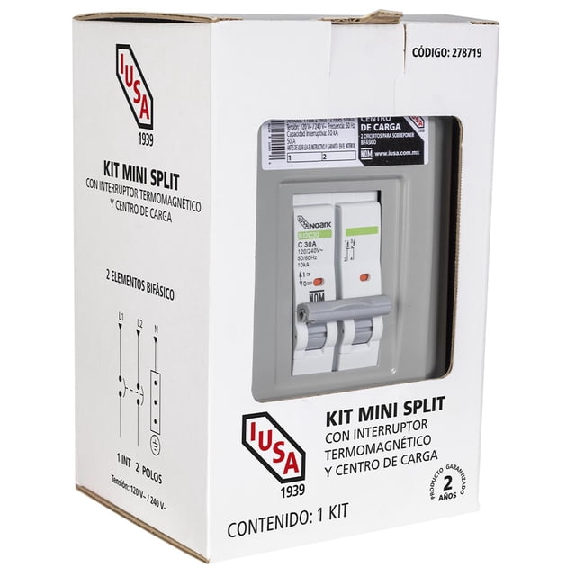 Kit de Instalación Eléctrica para Minisplit IUSA 30 A Gris