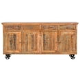 thumbnail image 3 of Yosemite Home Decor Solid Mango Wood Storage Console in Natural, 3 of 14