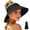 Black, variant on Summer Hollow Top Sun‑Shade Hat for Ladies Large Brim Breathable Packable Visor Cap Beach Vacation Driving Shopping Headwear