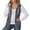 Dark Gray, variant on Fuzzy Hooded Vest for Women, Zip Up Sleeveless with Drawstring, Casual Layering Fall Outerwear, 1 Piece, S-5XL, Plus Size Friendly