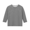 thumbnail image 4 of Lopecy-Sta Girls 3/4 Sleeve Tops Short Sleeve Summer Casual T Shirt Crewneck Fashion Tee, 4 of 5