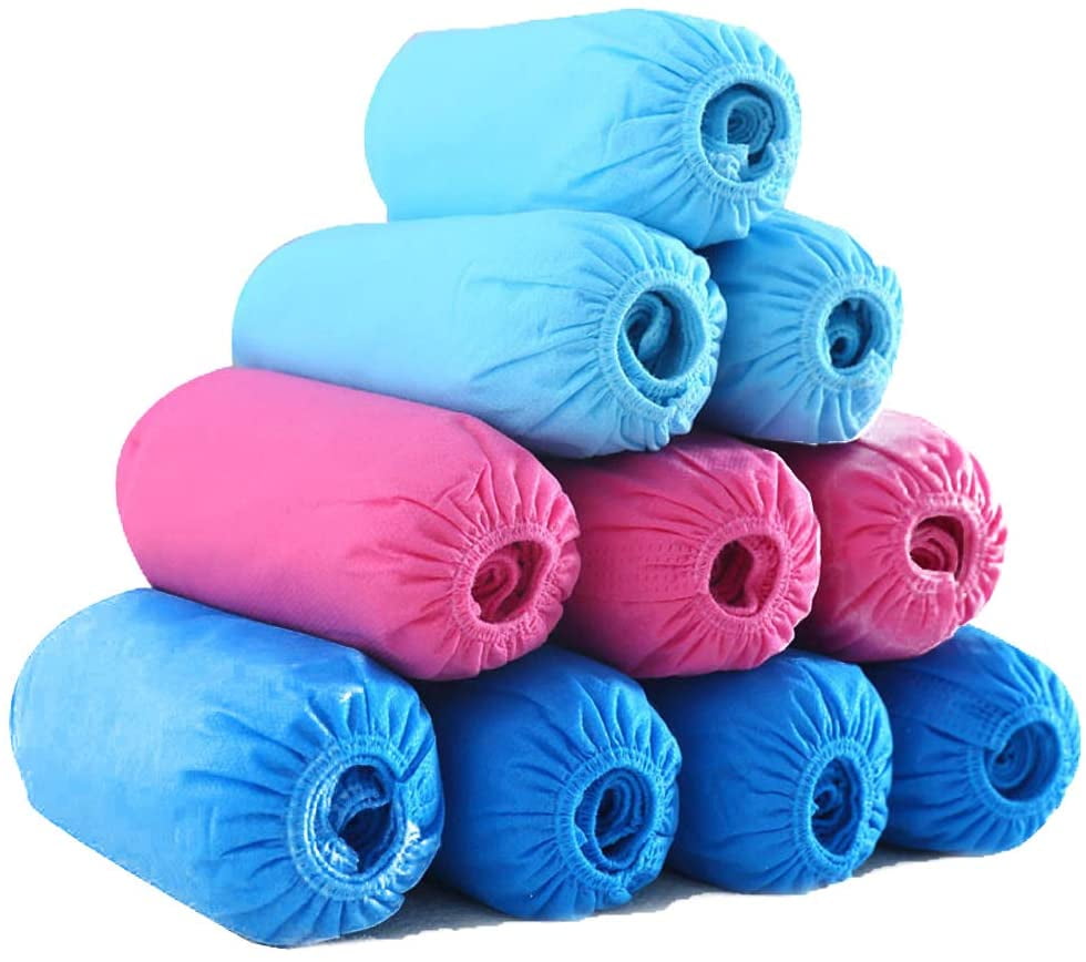 Car or Indoor & Outdoor Traveling or Car Carpet Floor Protection LY88 Blue 100pcs Home Disposable Shoe & Boot Covers Durable for Workplace Medical Non-Slip 