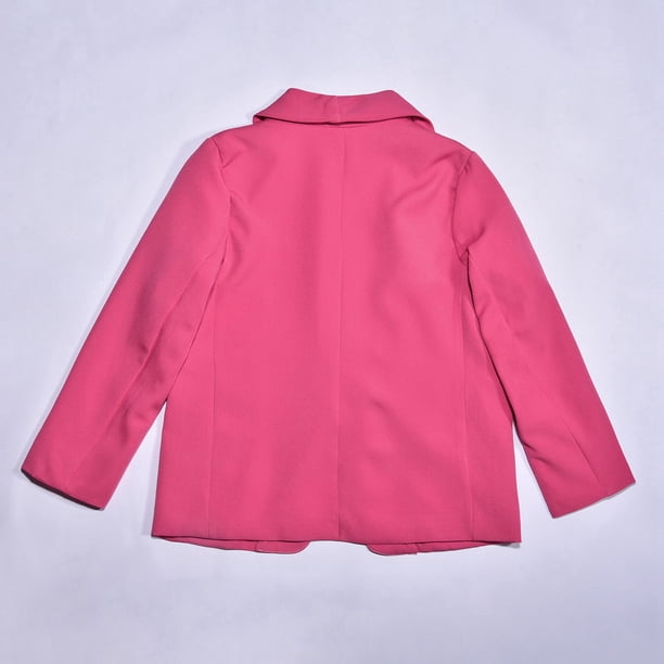 2025 Fille Manches Longues Col Châle Formelle Veste De Costume Ouverte Sur Le Devant Poche Poche Poche Pour Enfants Garçons Maillot De Corps Avec Manches, Blanc., 9-10 Ans