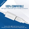 thumbnail image 2 of Sabrent 22AWG USB 3.0 Extension Cable - A-Male to A-Female [White] 3 Feet (CB-303W), 2 of 6