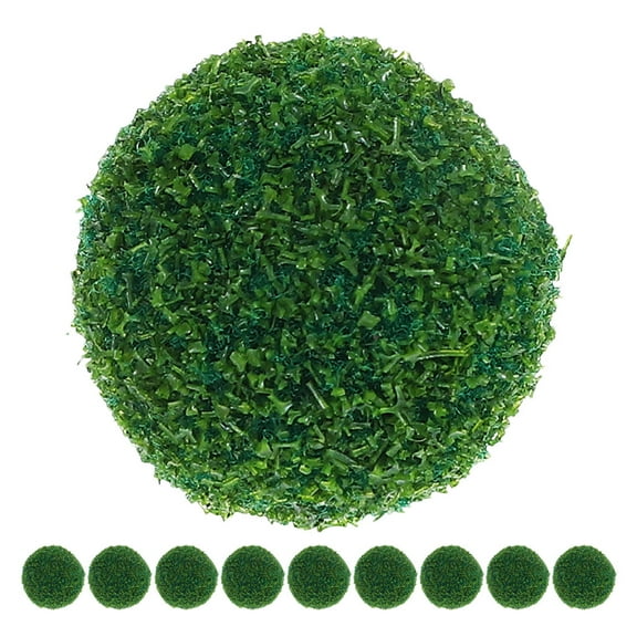 VORCOOL 10Pcs Miniature Grass Balls for Dollhouse Plants Sphere Decorative Purposes