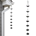 thumbnail image 1 of Black Rain Chain (For Gutters) — Decorative Rain Chain Outdoor Gutter Chain / Downspout Chain Modern Style Outdoor Rain Chain Event Decoration for Wedding Decoration Home Decor Party Decoration, 1 of 6