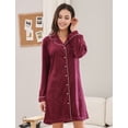 thumbnail image 3 of Richie House Women's Medium Style Fleece Top Pajama RHW2761-B-L, 3 of 7