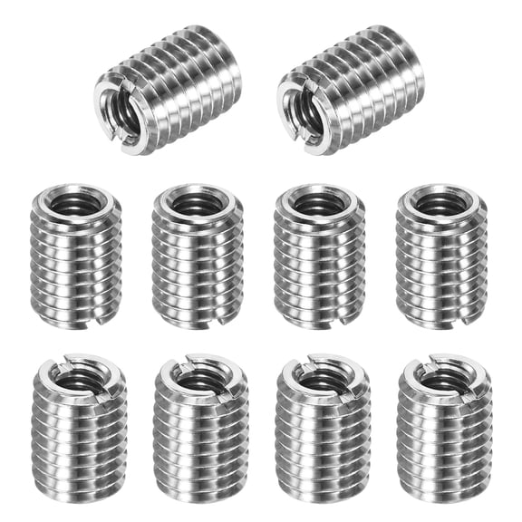 Uxcell 10-Pcs Thread Adapters Sleeve Reducing Nut M10x1.5 Male to M6x1 Female 14mm H Nut Screw Reducer