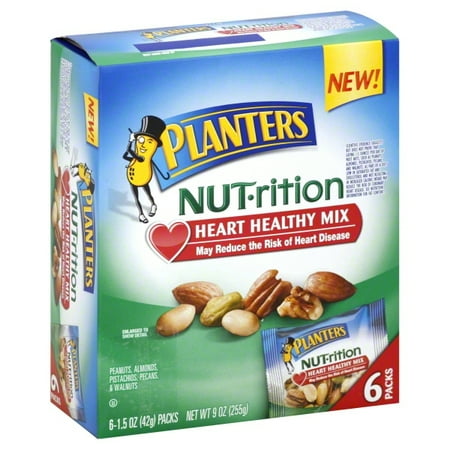 Planters Nut-rition Heart Healthy Mix, 1.5 Oz., 6 Count