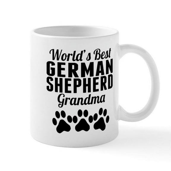 CafePress - World's Best German Shepherd Grandma Mugs - 11 oz Ceramic Mug - Novelty Coffee Tea Cup