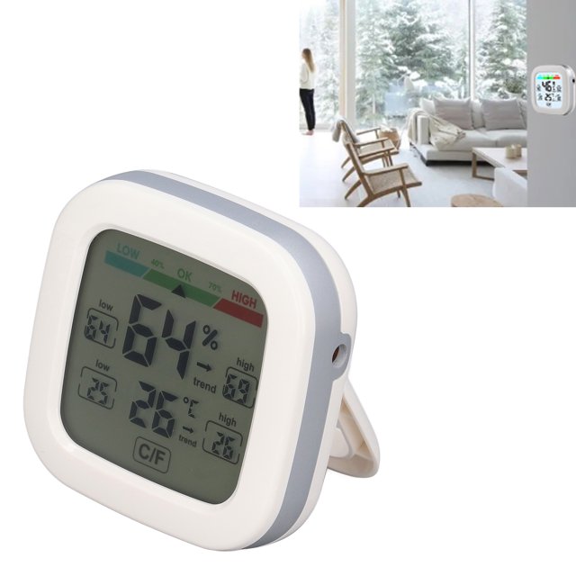 Termómetro Digital Higrómetro Termómetro de Habitación Pantalla a Color Pantalla de Humedad Más Alta Y Más Baja Sensor de Humedad de Alta Precisión para Dormitor ANGGREK Otros