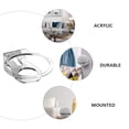 thumbnail image 3 of WEUVEB Wall Mounted Speaker Shelf Acrylic Transparent for Home Use Durable Space Saving Audio Rack 1 Set, 3 of 8