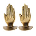 thumbnail image 1 of Shisuyan 1 Pair Iron Hands Gold Iron Book Ends Metal Hand Bookend Book Stoppers, 1 of 8