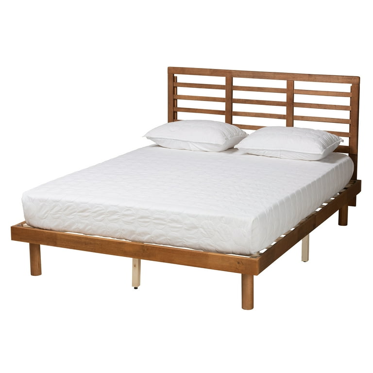 Baxton Studio Lucine Mid-Century Modern Ash Walnut Finished Wood Full Size Platform Bed Baxton Studio Lucine Mid-Century Modern Ash Walnut Finished Wood Full Size Platform Bed