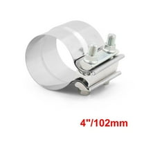 4.0" Stainless Steel Lap Joint Band Exhaust Clamp Pipe Repair T304 Step Clamp