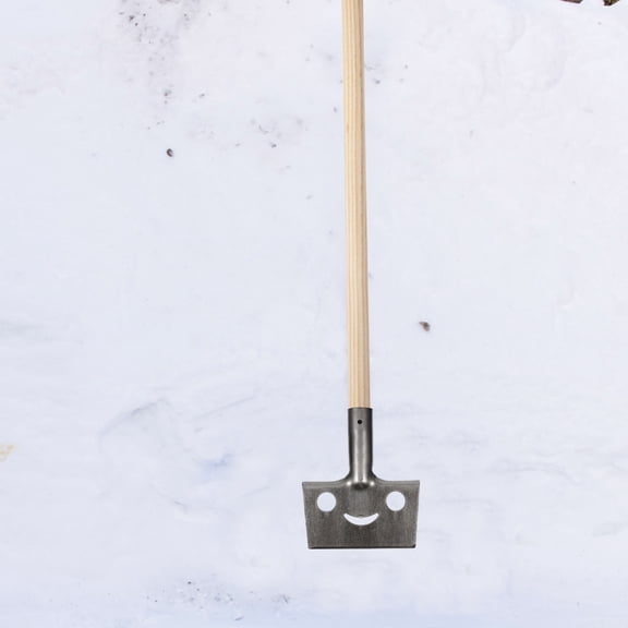 MEIBUTYUP Heavy Duty Outdoor Snow Shovel with Metal Blade and Ergonomic Wooden Handle for Ice and Snow Removal