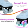 thumbnail image 6 of YUCHANG Light-up Roller Skates for Women and Men, LED Skates for Girls and Boys, Blue And Gray (Women's 10 / Men's 8.5), 6 of 8