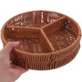 thumbnail image 4 of Toyvian Brown Divided Dry Fruit Storage Tray for Serving Snacks, Candy, Nuts, and Party Desserts Organizer, 4 of 5