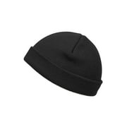 Top Headwear Cuffless Beanie For Men Women, Unisex Short Beanies Skull Cap, Black