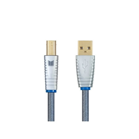 UPC: 0889028086230 | Monoprice Monolith USB Digital Audio Cable – USB A to USB B – 2 Meter  22AWG  Oxygen-Free Copper  Gold-Plated Connectors
