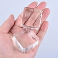 thumbnail image 4 of Clear Glass Ball Square Dimple Blocks Crystal Ball Display Base Stand Holder, 4 of 10