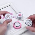 thumbnail image 3 of Reloj de enfermera retráctil, reloj de enfermera colgante con clip, relojes de solapa luminosos con lindo patrón de flores y silicona oso de fresa Hogar, 3 of 5