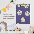 thumbnail image 7 of 12.5"x9" Baseball Pattern Clipboards, Standard A4 Letter Size Nursing Clipboard with Low Profile Metal Clip Decorative Clip Board for Office Supplies,Gold, 7 of 7