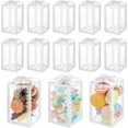 thumbnail image 1 of 60 cajas de regalo transparentes de PVC de 4,7 x 2,75 x 2,75 cm con lazo blanco., 1 of 6
