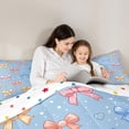 thumbnail image 5 of Castle Fairy Cartoon Colorful Bow Queen Comforter Set,Love Heart Bedding Comforter Set, 5 of 8