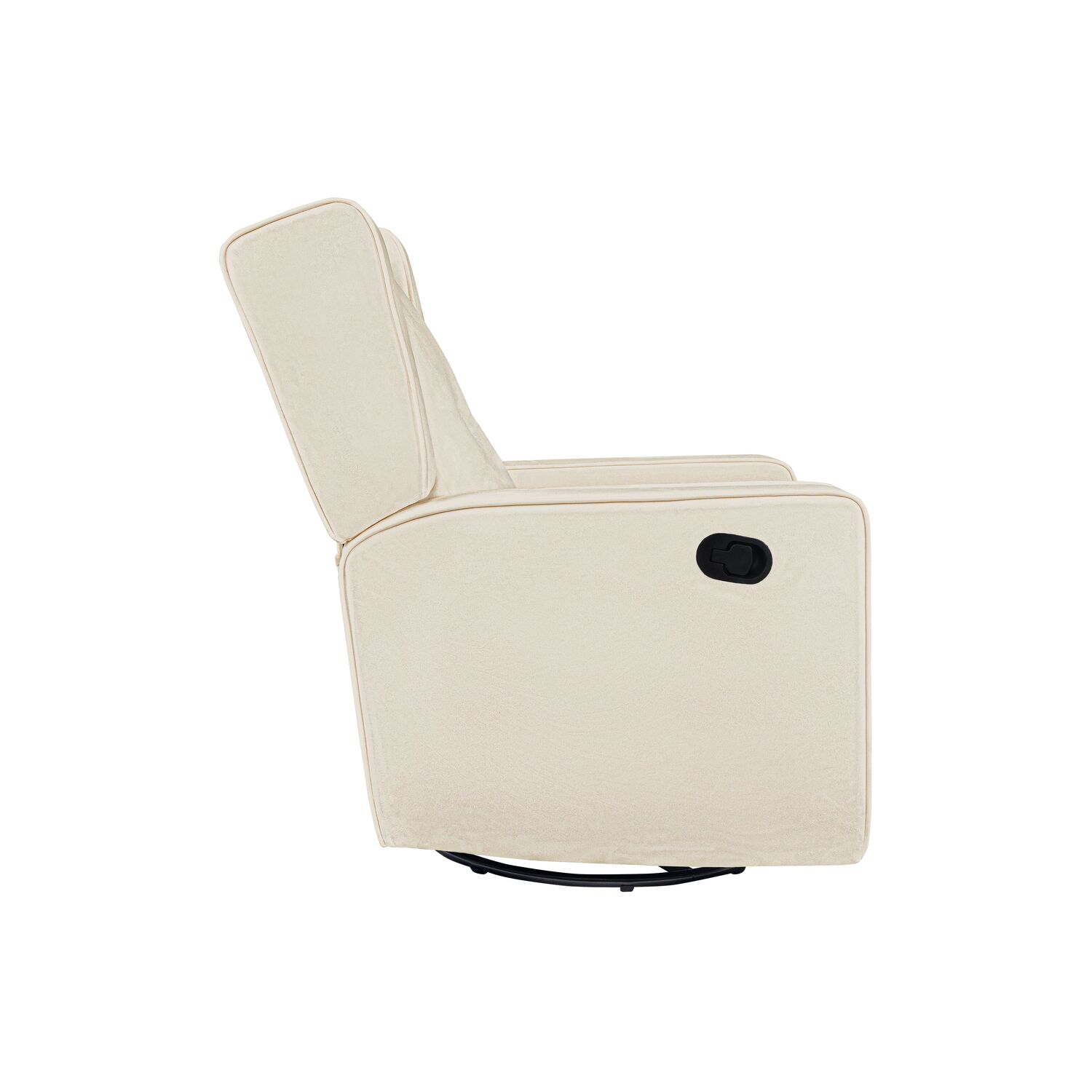 Relieve Muscle Aches with Nursery Glider, Upholstered Rocker Recliner Comfortable Rocking Chair with 360° Swivel Motion, Soft Cushions for Nursing and Bonding, Baby Reclining Chair - Cream