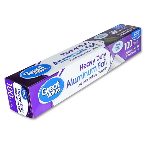 Great Value Heavy Duty Aluminum Foil, 100 sq ft