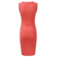 thumbnail image 3 of Doublju Women's Round Neckline Sleeveless Bodycon Midi Dress (S-3X), 3 of 4
