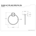 thumbnail image 2 of Kingston Brass Templeton 6" Towel Ring, 2 of 2