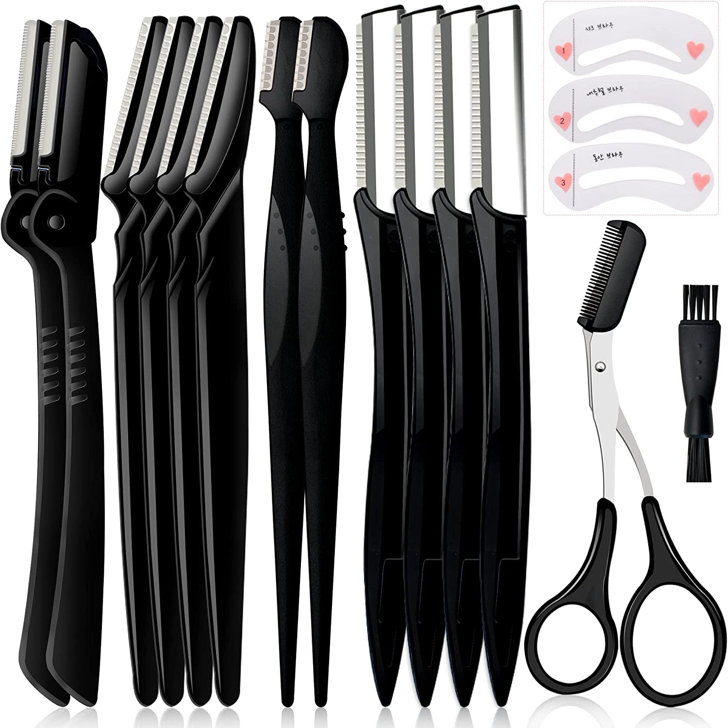 Eyebrow Razor Pack, Multipurpose Dermaplaning Face Razors for Women