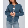 thumbnail image 3 of BTFBM Bow Cropped Cardigan Sweaters for Women Fall Winter Open Front Sweater Long Sleeve Button Fashion Spring Clothes, 3 of 10