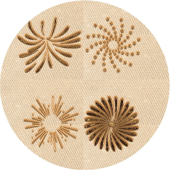 Ahgly Company Machine Washable Indoor Square Transitional Bronze Brown Area Rugs, 3' Square