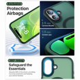 thumbnail image 2 of For iPhone 17 Case [Compatible With MagSafe] Magnetic Shockproof Frosted Translucent Matte Slim Cover Green, 2 of 5