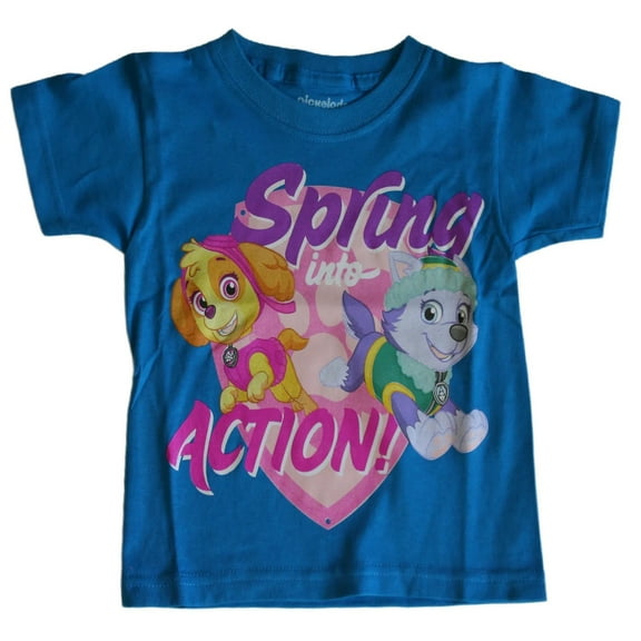 Nickelodeon Paw Patrol Skye and Everest Spring into Action Toddler Girls' Short Sleeve T-Shirt Size 2T