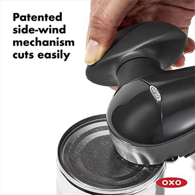 OXO Good Grips Matte Black Rubber/Stainless Steel Manual Can Opener - Ace  Hardware