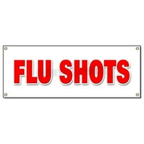18 x 48 in. FLU Shots Banner Sign