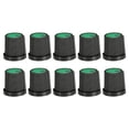 thumbnail image 1 of 10 Pcs Perilla de 6mm para Pedal de Efecto de Altavoz, Perilla de Potenciómetro Negra Verde, 1 of 3