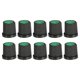 thumbnail image 1 of 10 Pcs Perilla de 6mm para Pedal de Efecto de Altavoz, Perilla de Potenciómetro Negra Verde, 1 of 3