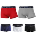 thumbnail image 3 of harmtty Men Camo U Convex Pouch Elastic Breathable Boxers Briefs Underwear Underpants,Sapphire Blue, 3 of 8