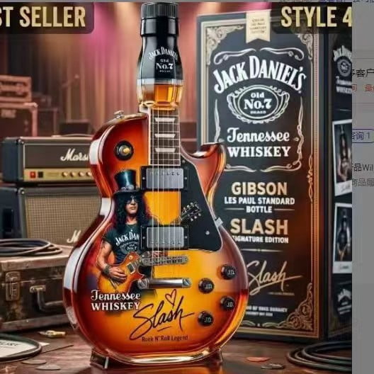 390ml Guitar Shaped Whiskey Decanter 390ml Glass Liquor Bottle Gifts For Music Lovers