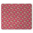 thumbnail image 1 of Botanical Mouse Pad, Pattern with Pink Dog Roses Green Stems and Leaves Vintage Style Garden Flowers, Rectangle Non-Slip Rubber Mousepad, Multicolor, by Ambesonne, 1 of 2