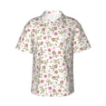 thumbnail image 2 of Picia Rose Flowers Gentle Cotton Regular Fit Short Sleeve Casual Hawaiian Shirt for Men-, 2 of 9
