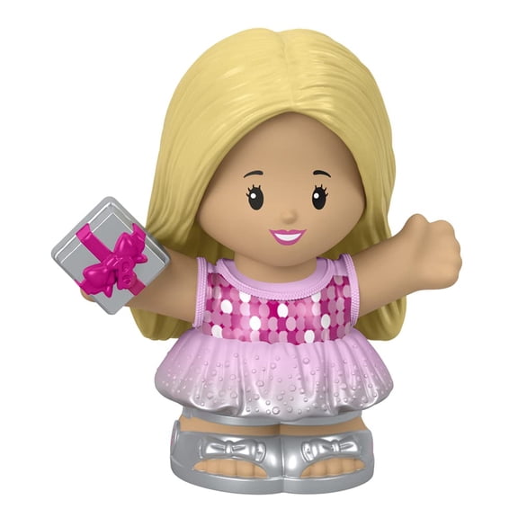Replacement Part for Fisher-Price Little People Playset - Replacement Female Girl Dressed for a Party Carrying a Gift ~ Inspired by Barbie You Can Be Anything