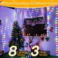thumbnail image 3 of D.FAMILY Remote Control Christmas Tree Lights,98FT Green Wire Starry LED Fairy Lights, 3 of 11