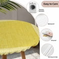 thumbnail image 3 of Round Fitted Tablecloth,Classic Greek Geometric Key Pattern Circle Table Cover Waterproof Table Cloth with Elastic Edge,Retro Linen Yellow Outdoor Tablecloths for Kitchen Picnic 55-60in, 3 of 9